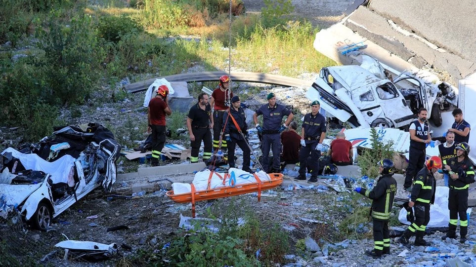 Ιταλία: Τέσσερις Γάλλοι μεταξύ των νεκρών από την κατάρρευση της γέφυρας